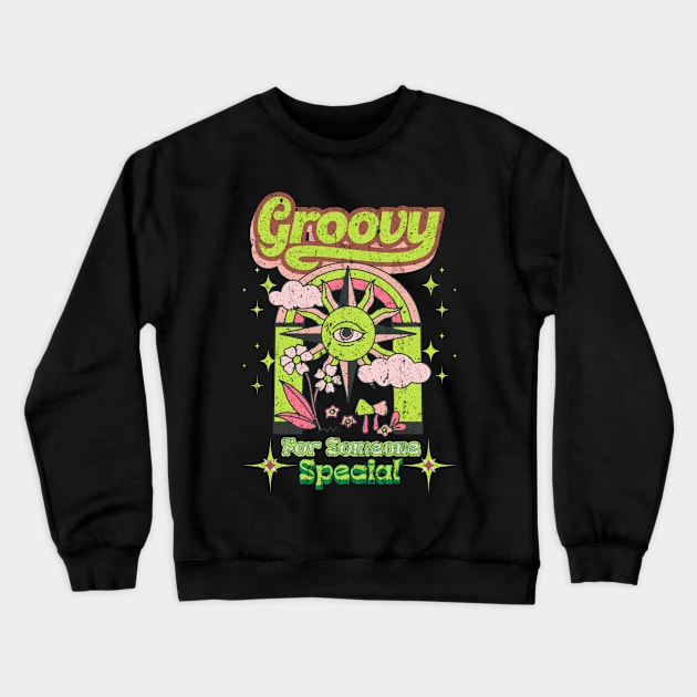 groov Crewneck Sweatshirt by Draw One Last Breath Horror 